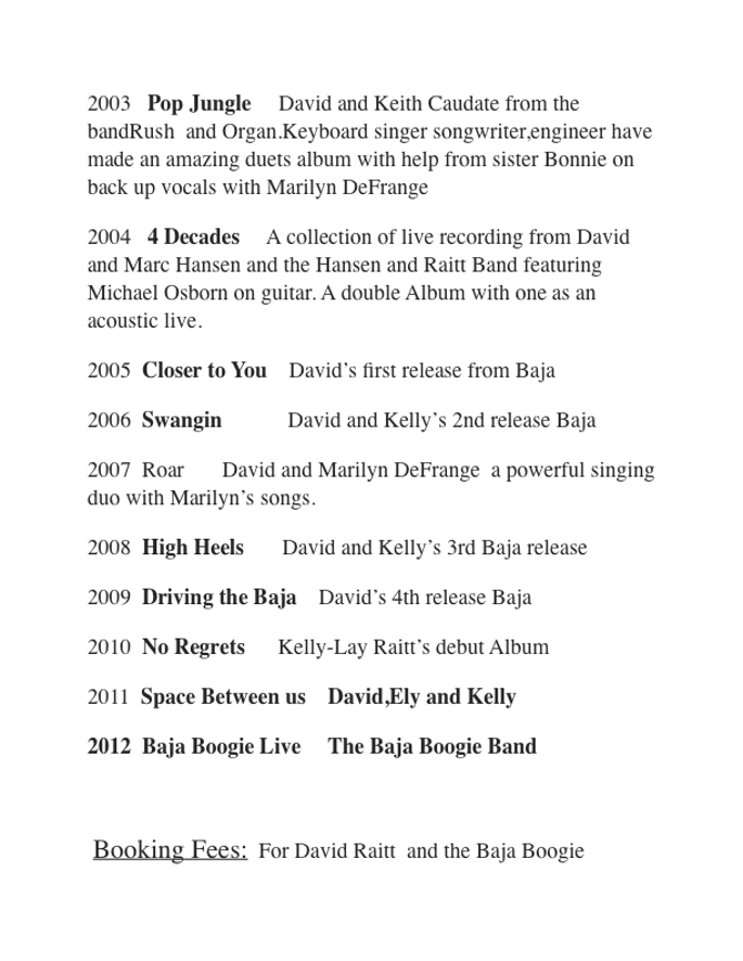 About David Raitt Page 3 About David Raitt Page 3