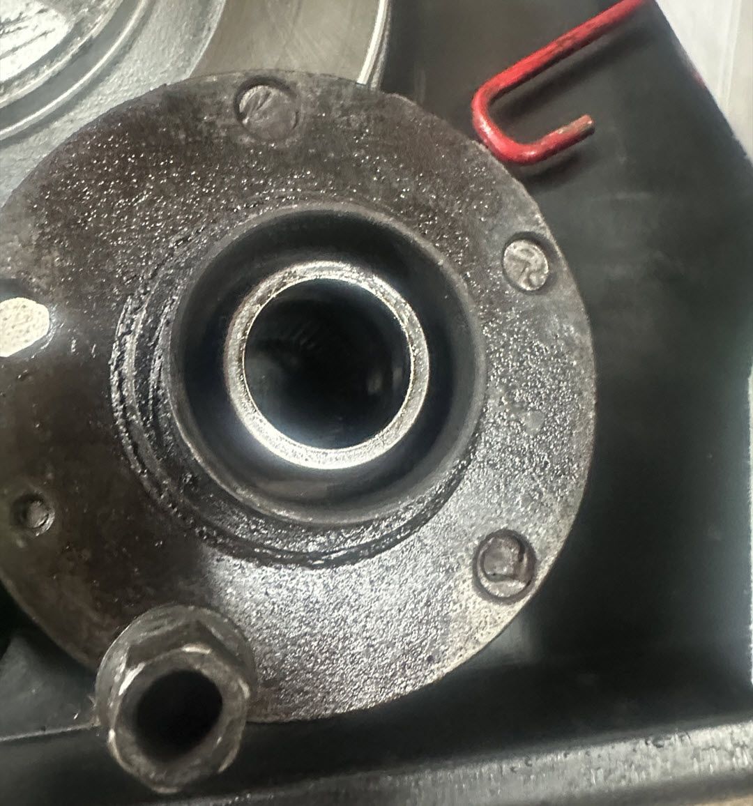 Removed Audi S4 rear hub and bearing assembly
