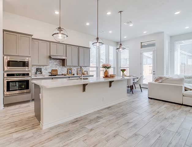 trendy white kitchen
