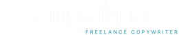 Anam Ahmed freelance copywriter's logo.