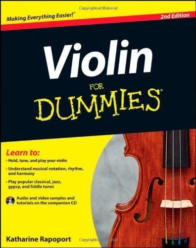 A beginner's guide to playing the violin with a picture of a violin on the cover, edited by Anam Ahmed.