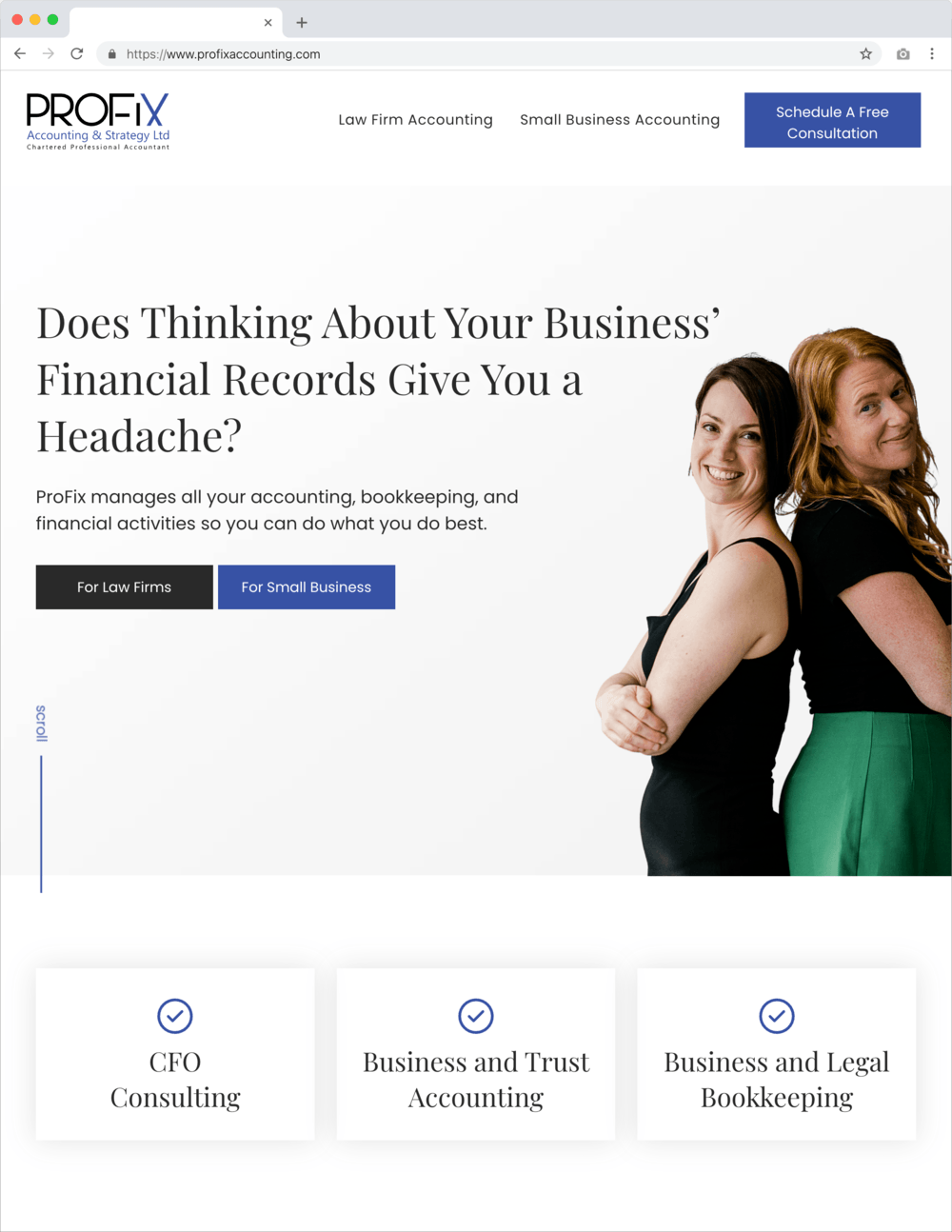 a web page for ProFix Accounting & Strategy Ltd the content written by Anam.
