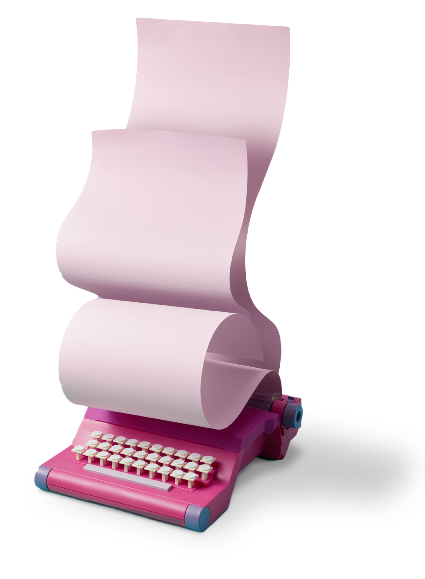 pink typewriter
