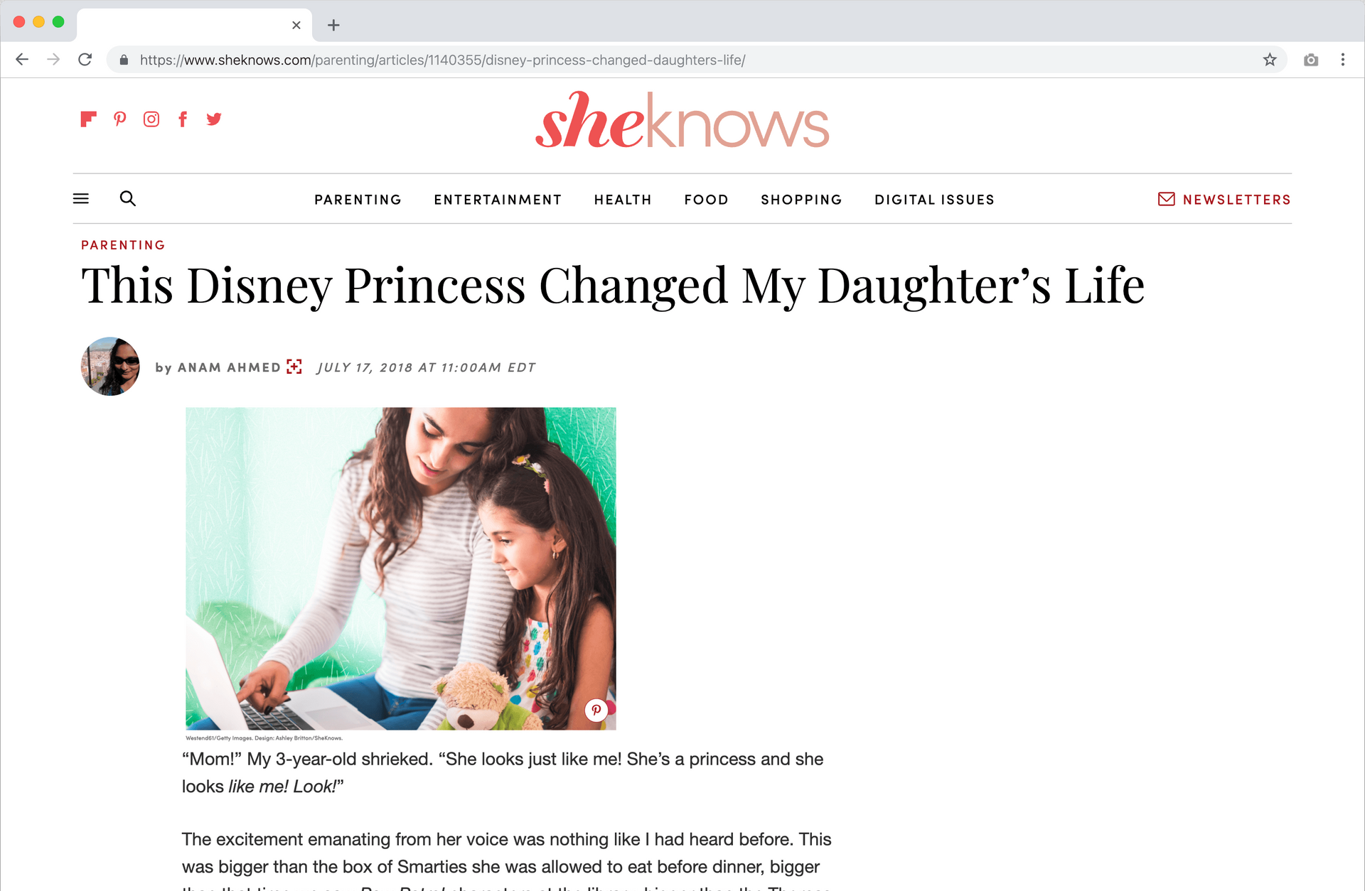 Freelancer copywriter Anam Ahmed published