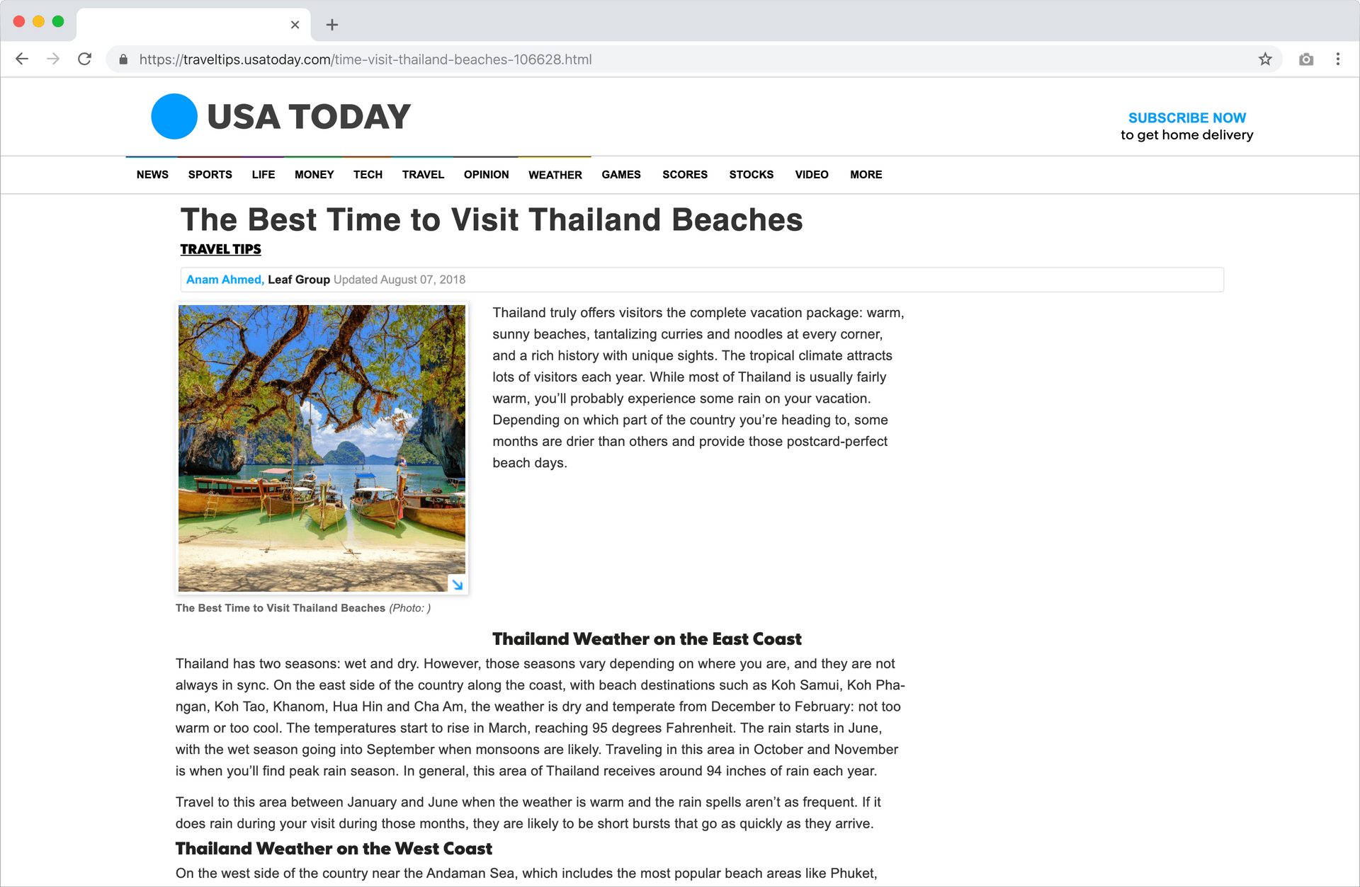 Freelancer Anam Ahmed has published her work on major websites, such as this article on USA Today's website.