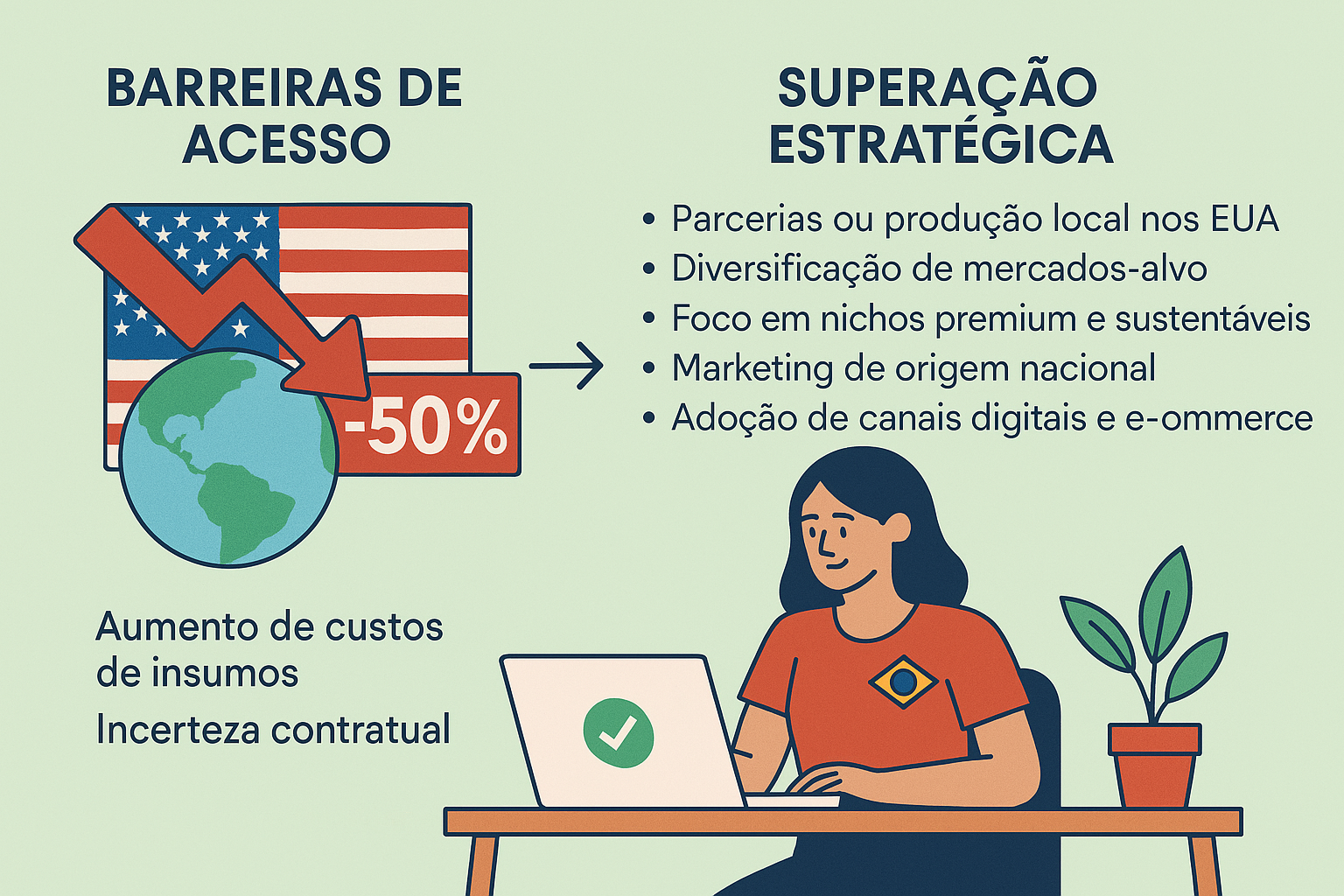 Uma mulher está sentada em uma mesa usando um laptop.