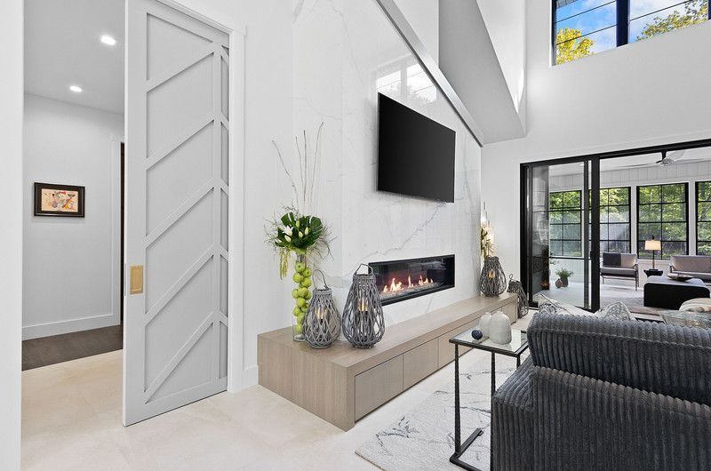 custom cabinets in entertainment area