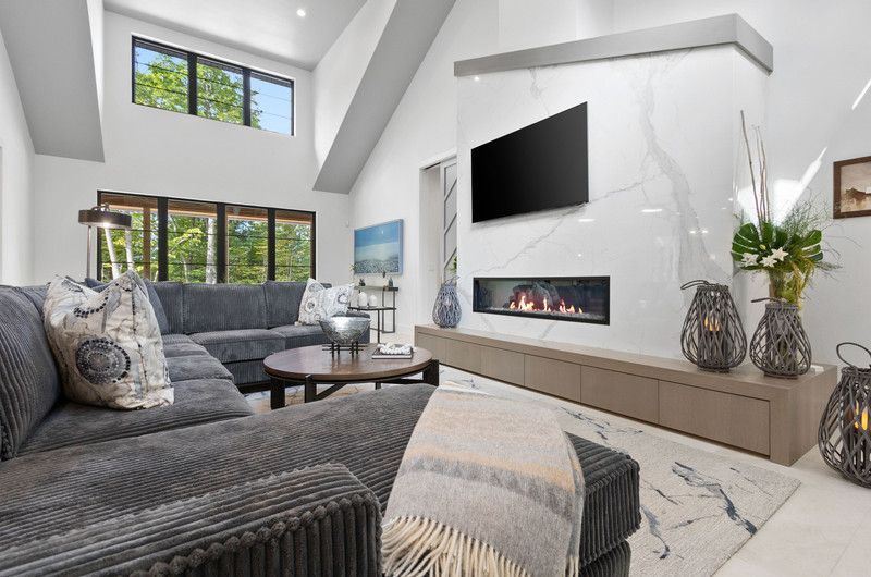 custom cabinets in family room