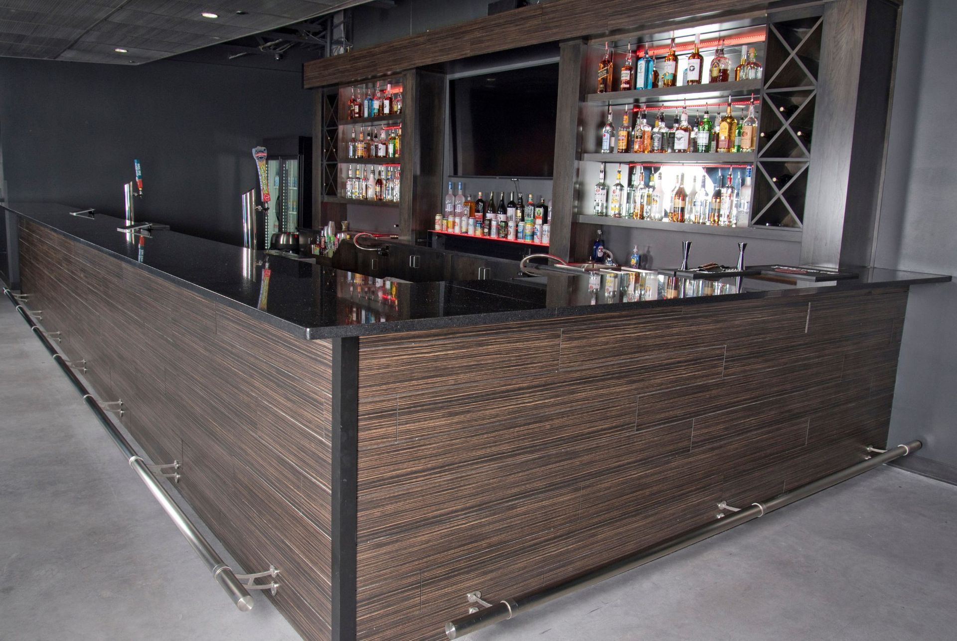 custom made cabinets for commercial business bars - 1