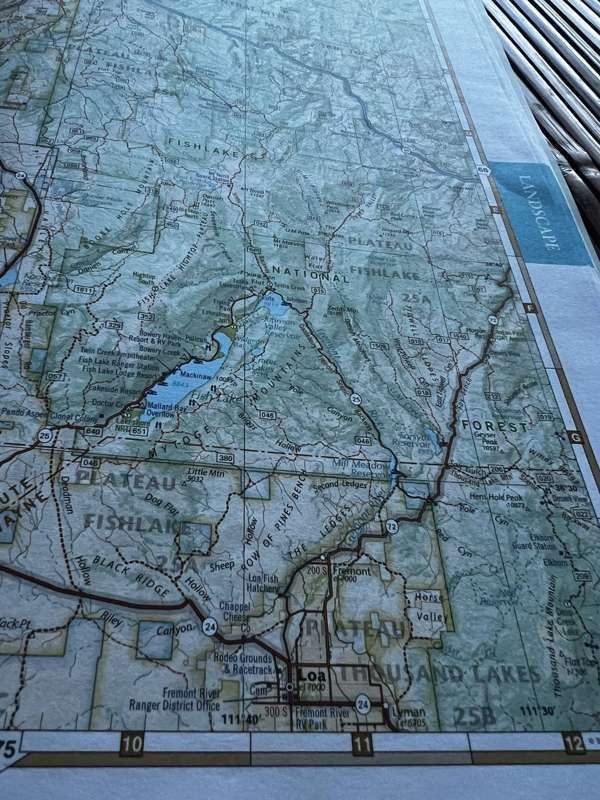 A map of the route home through southern Utah