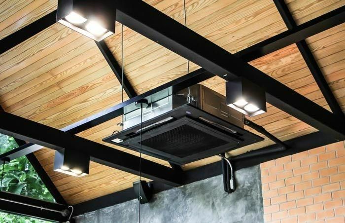 A Ceiling Fan Is Hanging From The Ceiling Of A Building — Jervis Bay Airconditioning In Huskisson, NSW