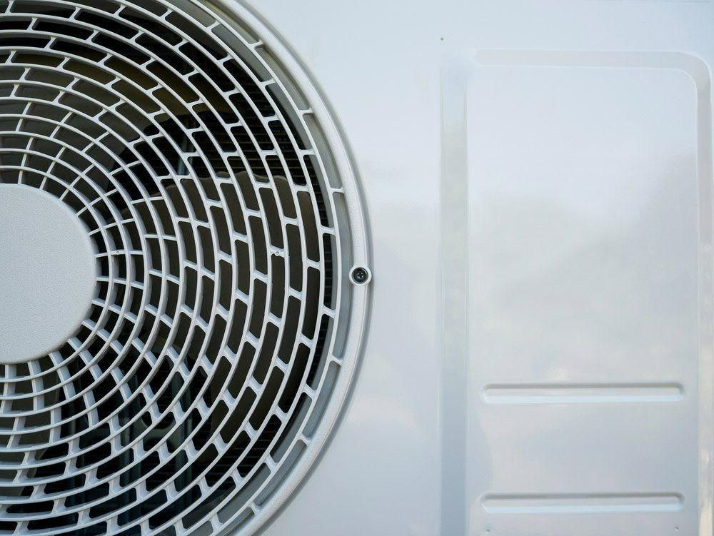 A Close Up Of A White Air Conditioner Fan — Jervis Bay Airconditioning In Huskisson, NSW