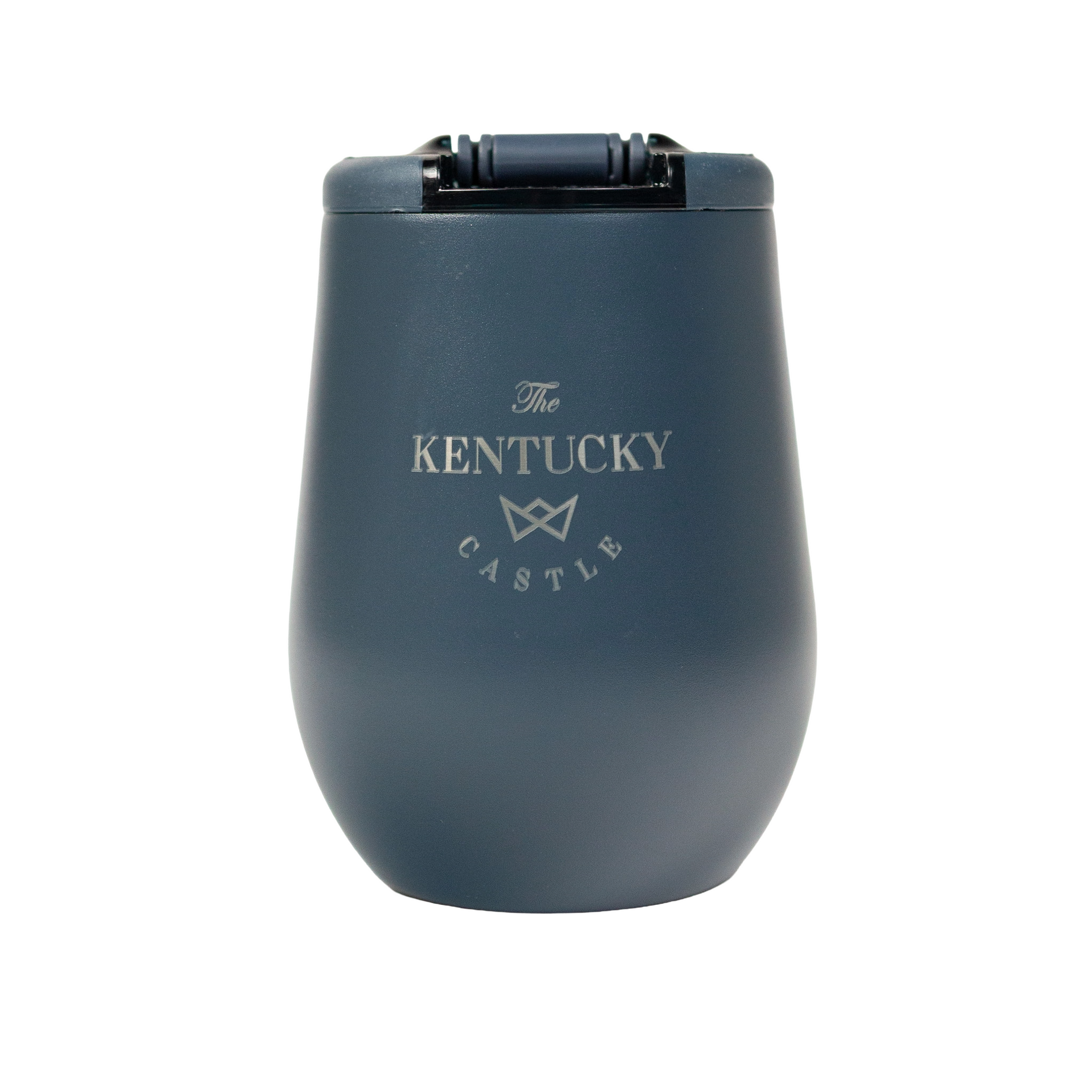 Blue stemless tumbler with