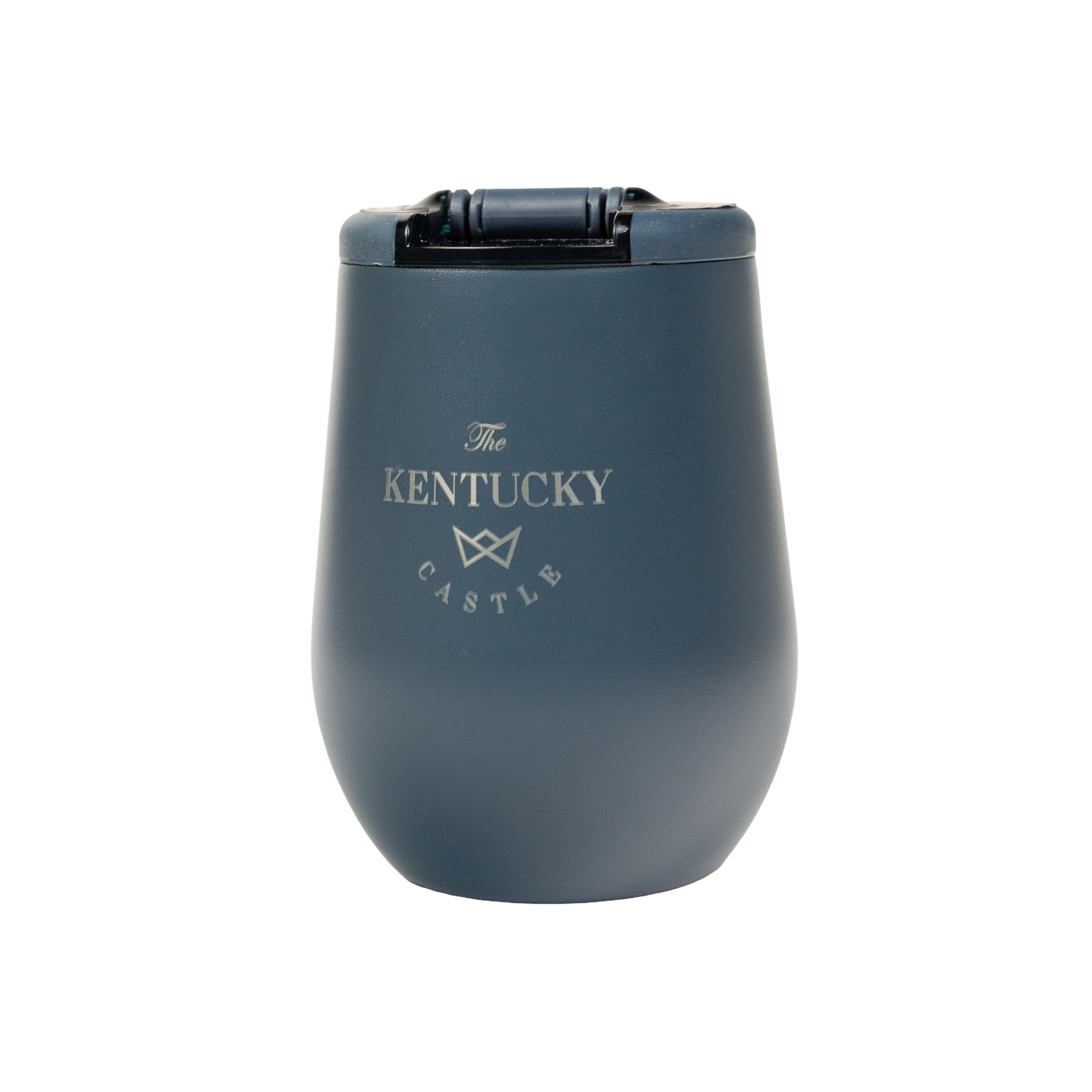 Blue stemless tumbler with