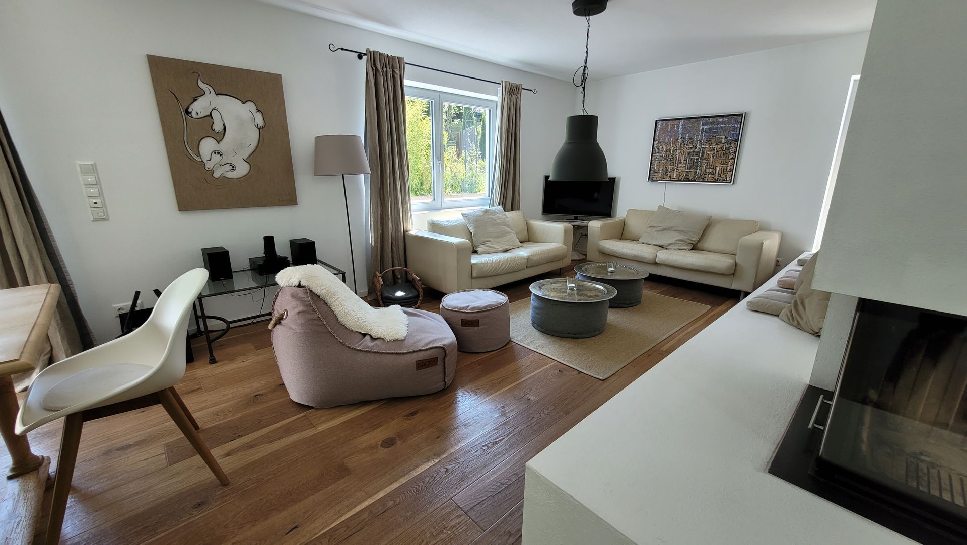 Der Wohnbereich des Ferienhaus Tegernsee Chalet 