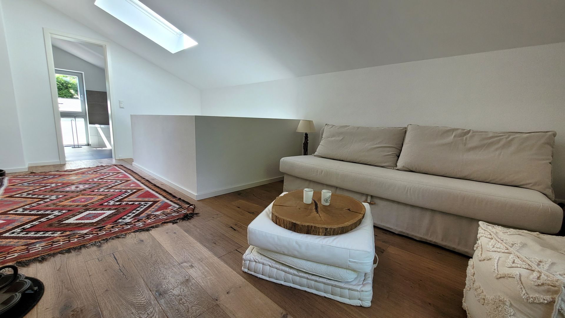 Schlafcouch in der Gallerie des Ferienhaus Tegernsee Chalet 