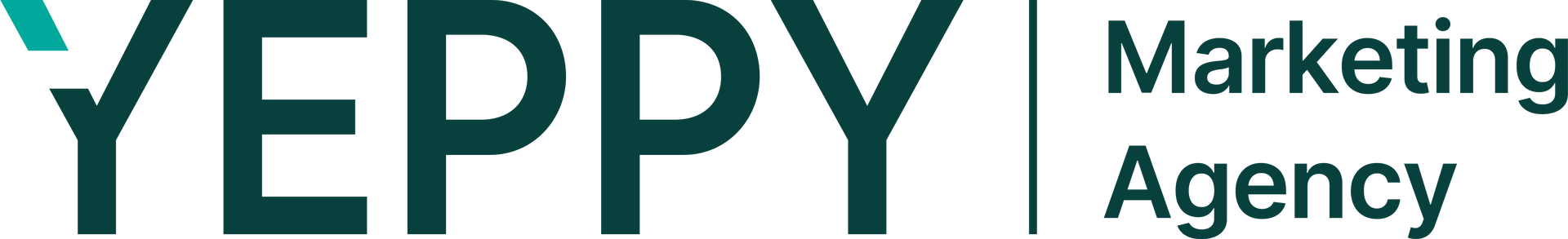 A logo for yeppy marketing agency on a white background