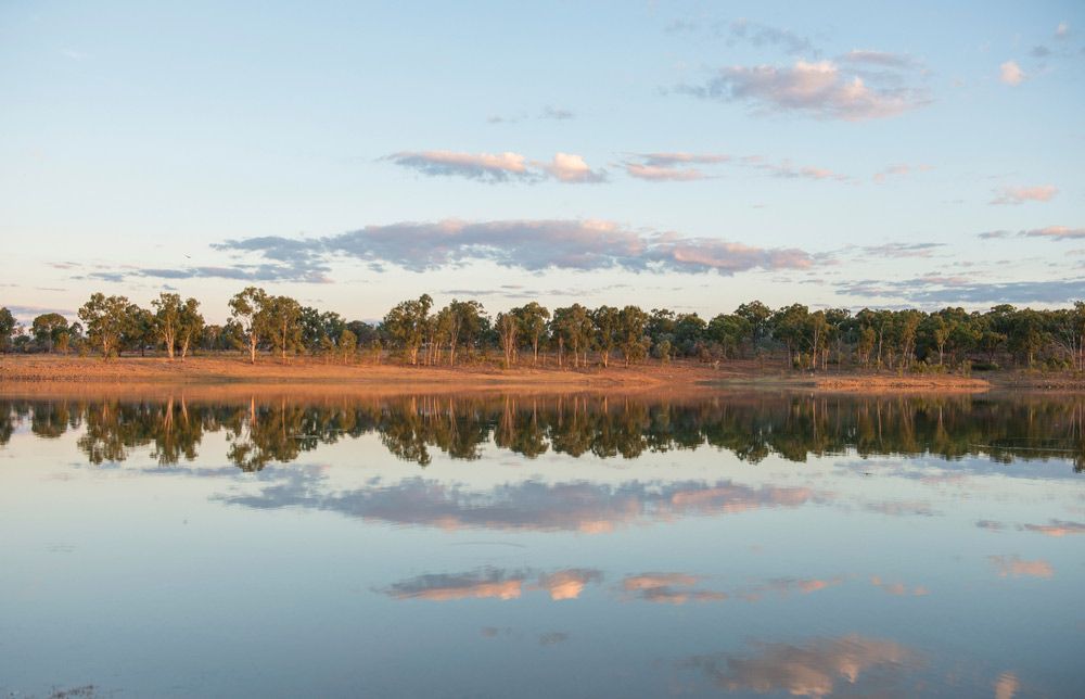 A Lake With Trees On The Shore — Mackay Septic Pumping In Clermont, QLD