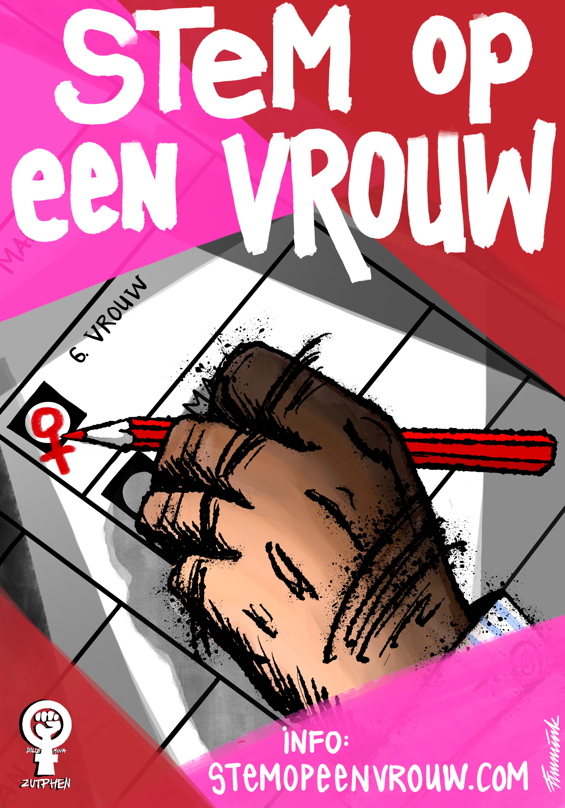 Stem op een vrouw poster