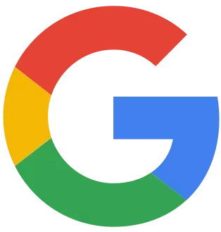 A google logo with a red , yellow , green and blue circle around it.