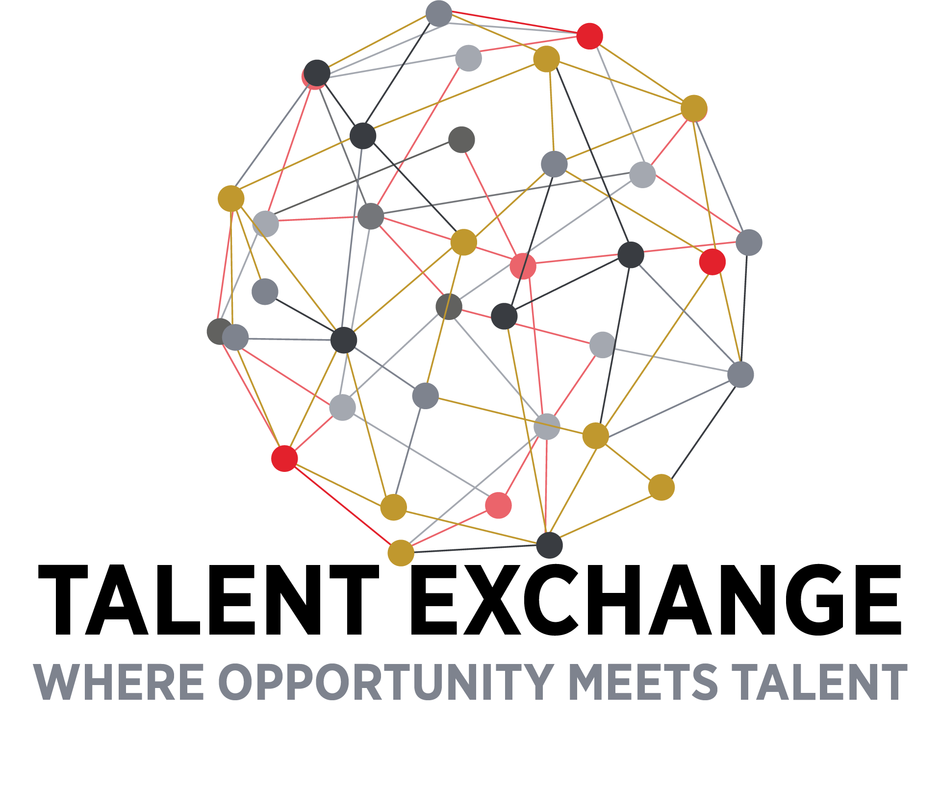 A logo for talent exchange where opportunity meets talent