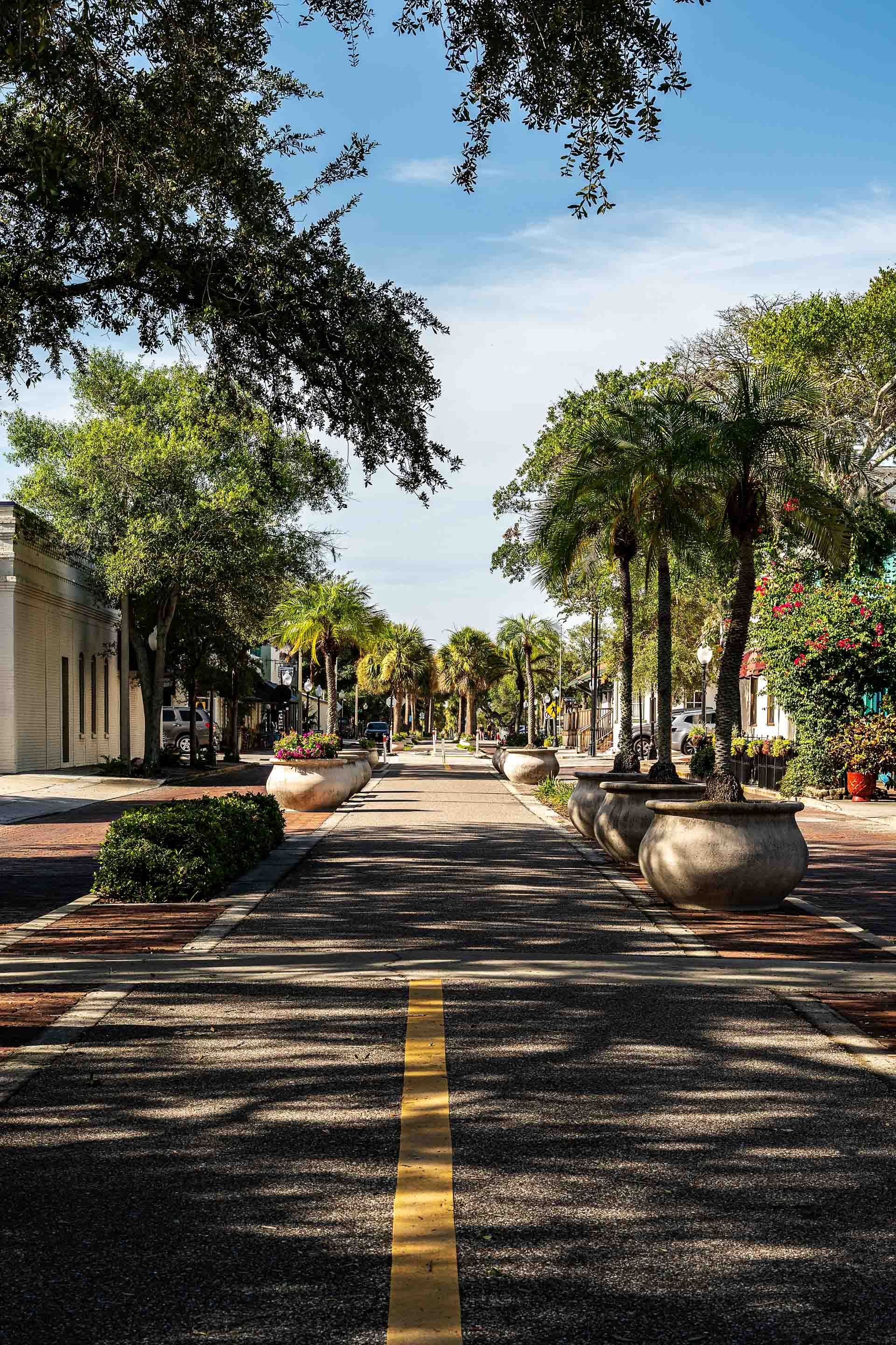 Pinellas Trail winding through downtown Tarpon Springs