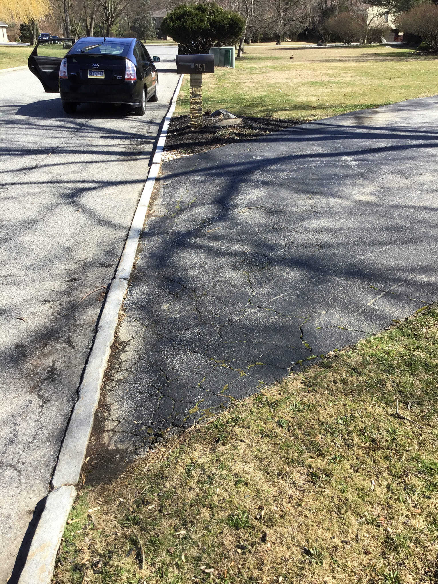before driveway patching image one