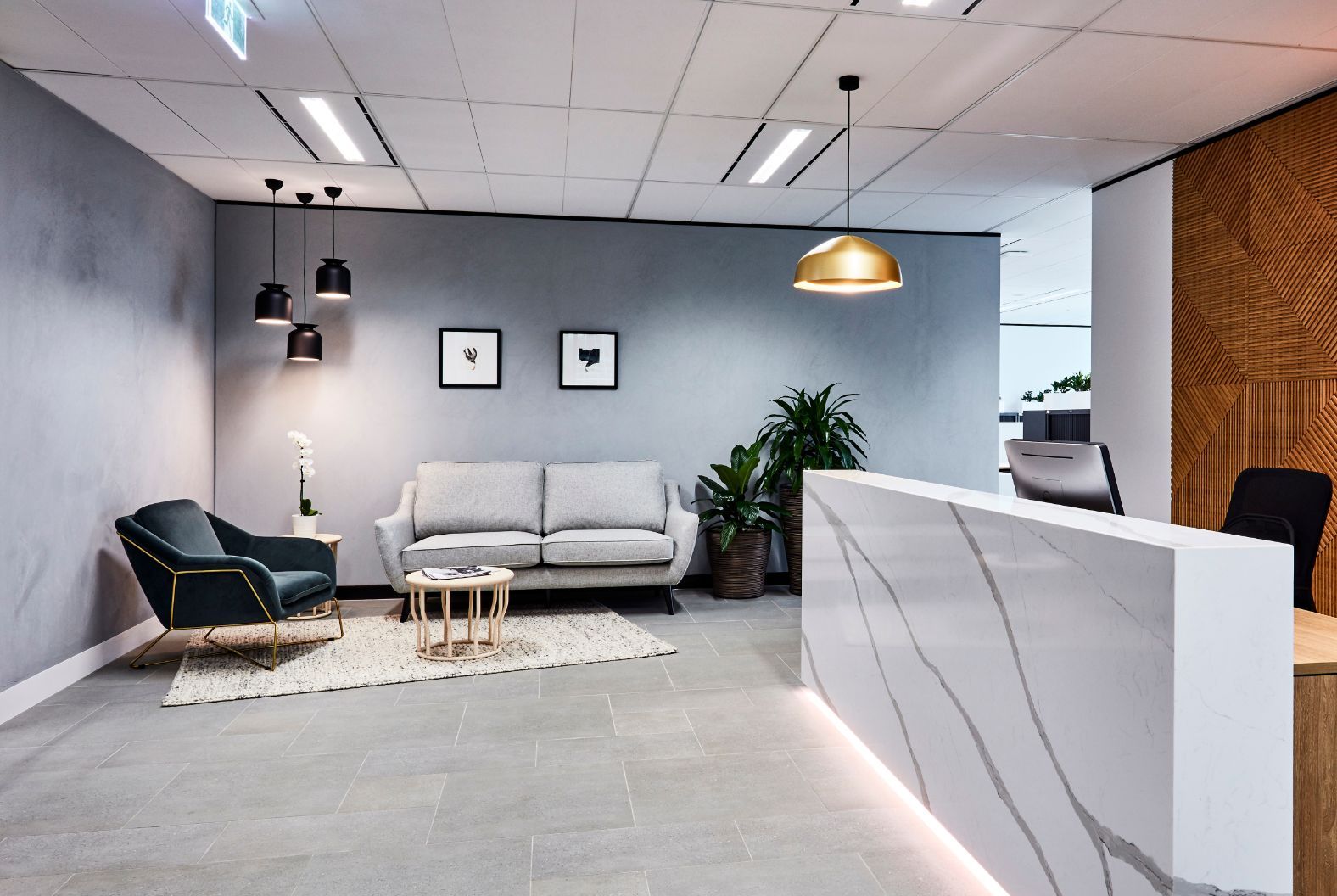 Modern Reception Desk — West Stone Benchtops in Orange, NSW