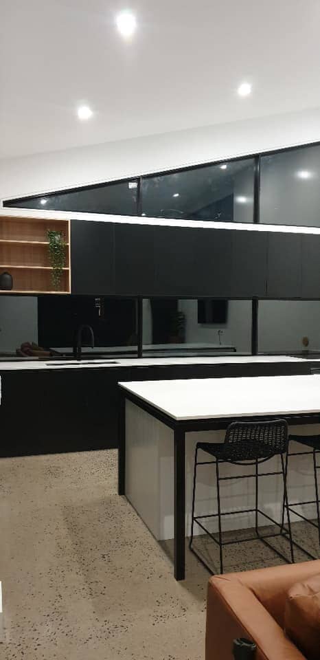 Polished Concrete Floor with Stone Benchtop — West Stone Benchtops in Orange, NSW