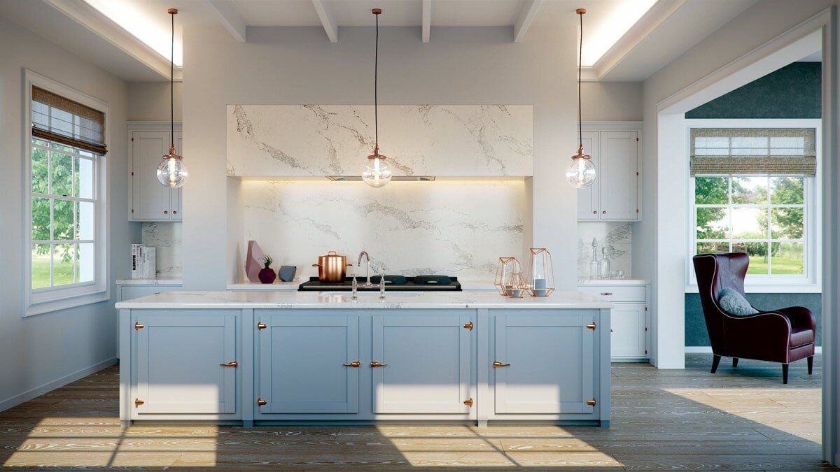 White Theme Kitchen — West Stone Benchtops in Orange, NSW