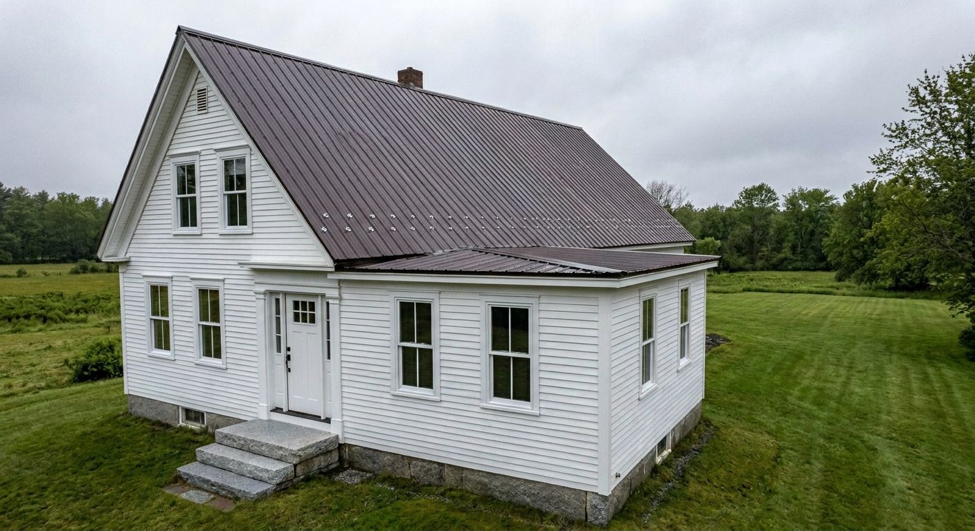 Screw-down metal roof