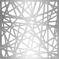 A stainless steel screen with a geometric pattern on it.