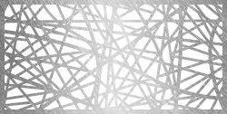 A metal fence with a geometric pattern on it.