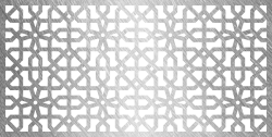 A metal plate with a geometric pattern on it.