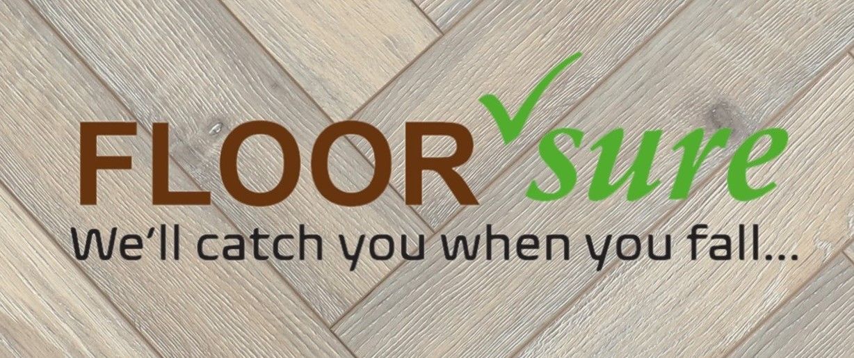 A floor sure logo that says we 'll catch you when you fall