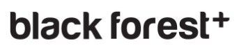 A black forest logo on a white background