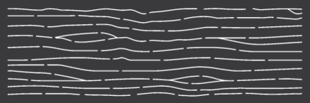 A set of white lines on a black background.