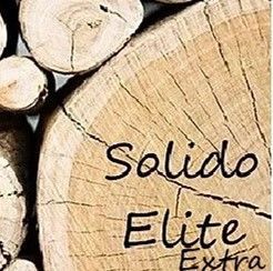 A pile of logs with the words solido elite extra written on them.