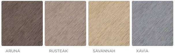 Four different shades of brown are shown in a row