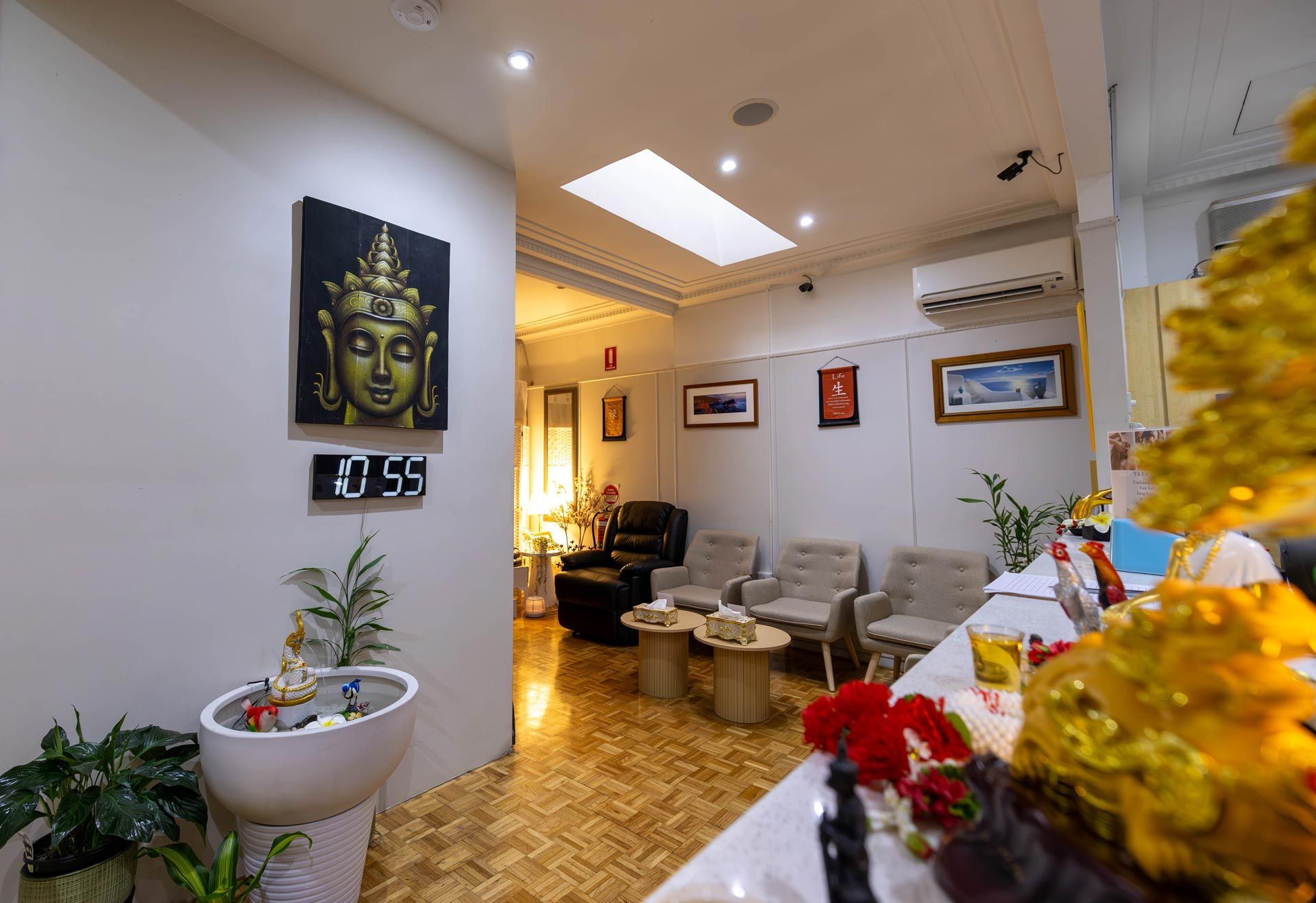 Reception area of Nim Thai Therapeutic Massage Surry Hills, Taylor Square, Oxford Street Darlinghurst