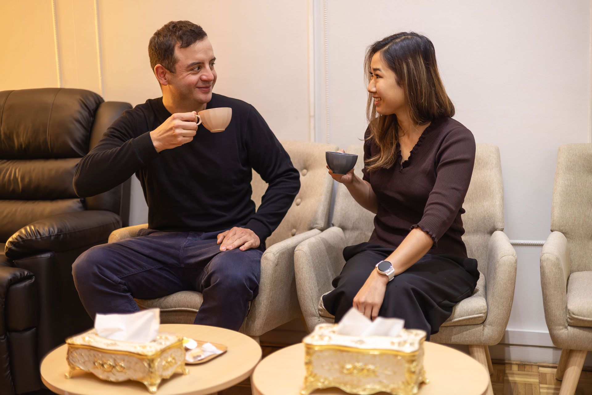 Hot drinks served after massage at Nim Thai Massage Surry Hills, Taylor Square, Oxford Street Darlinghurst