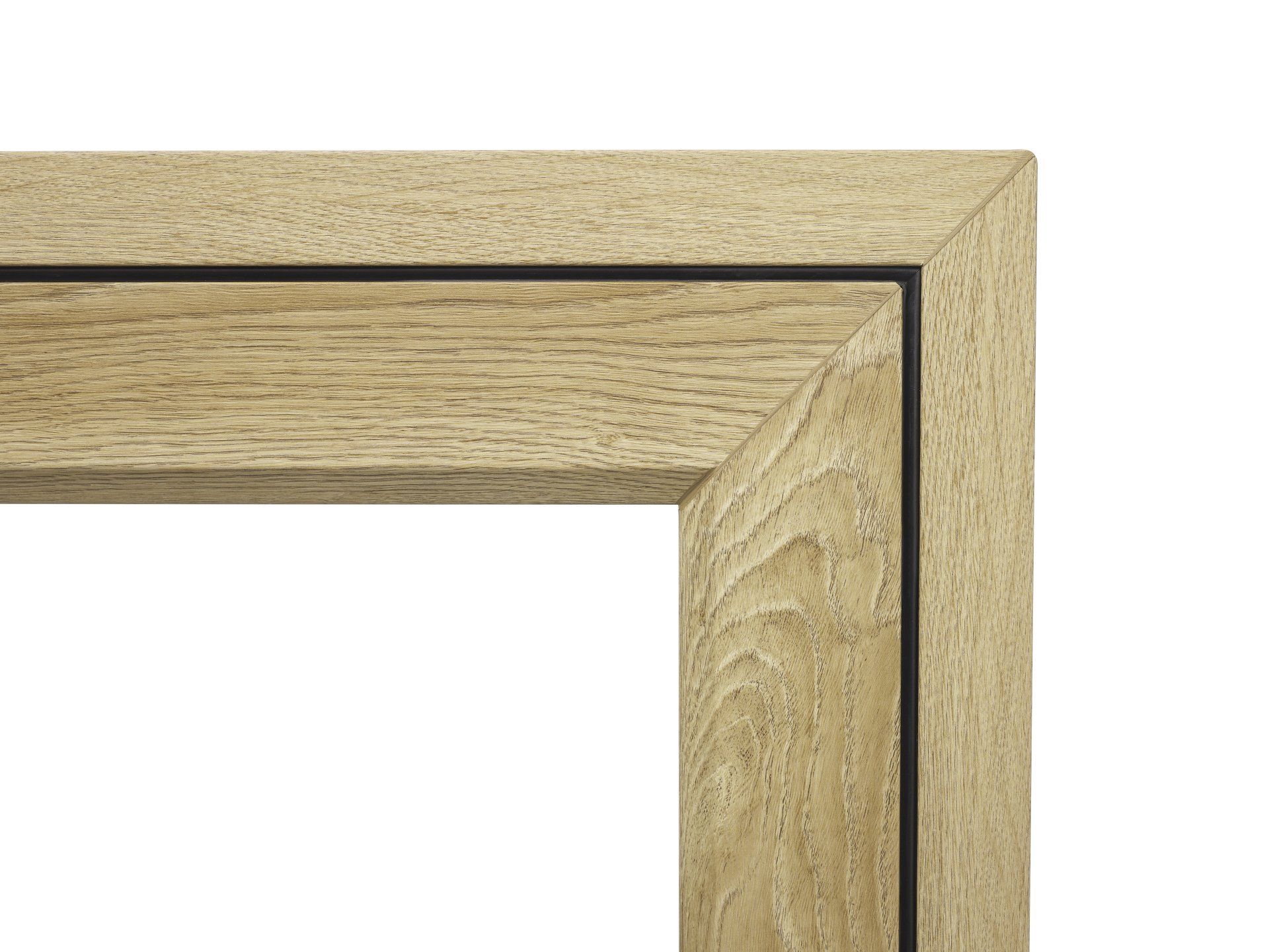 A close-up of a light-colored, wood-grain Timber like uPVC Flush Casement Frame