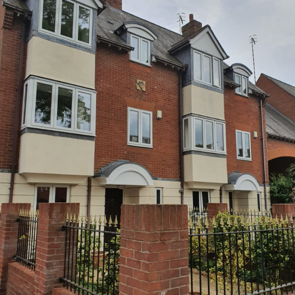 apartment block with double glazed windows