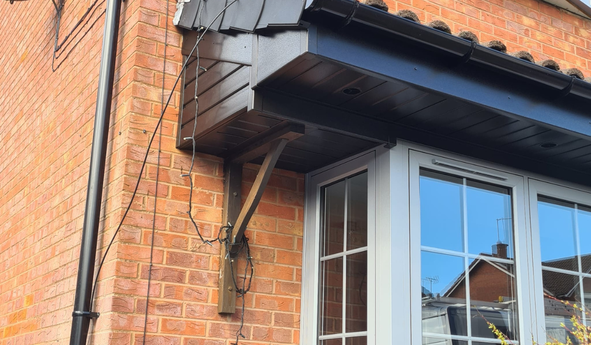 Black Fascia with uPVC Flush Casement Double Glazing in redditch Worcestershire