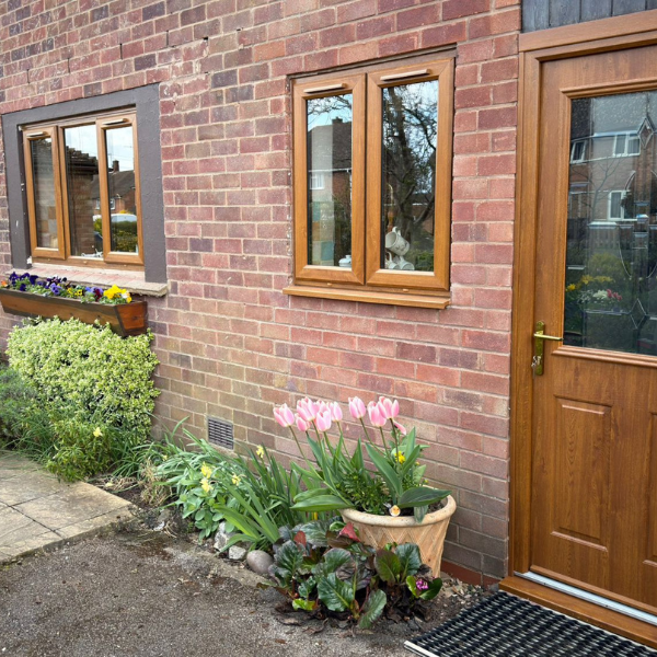 Oak double glazed casement windows