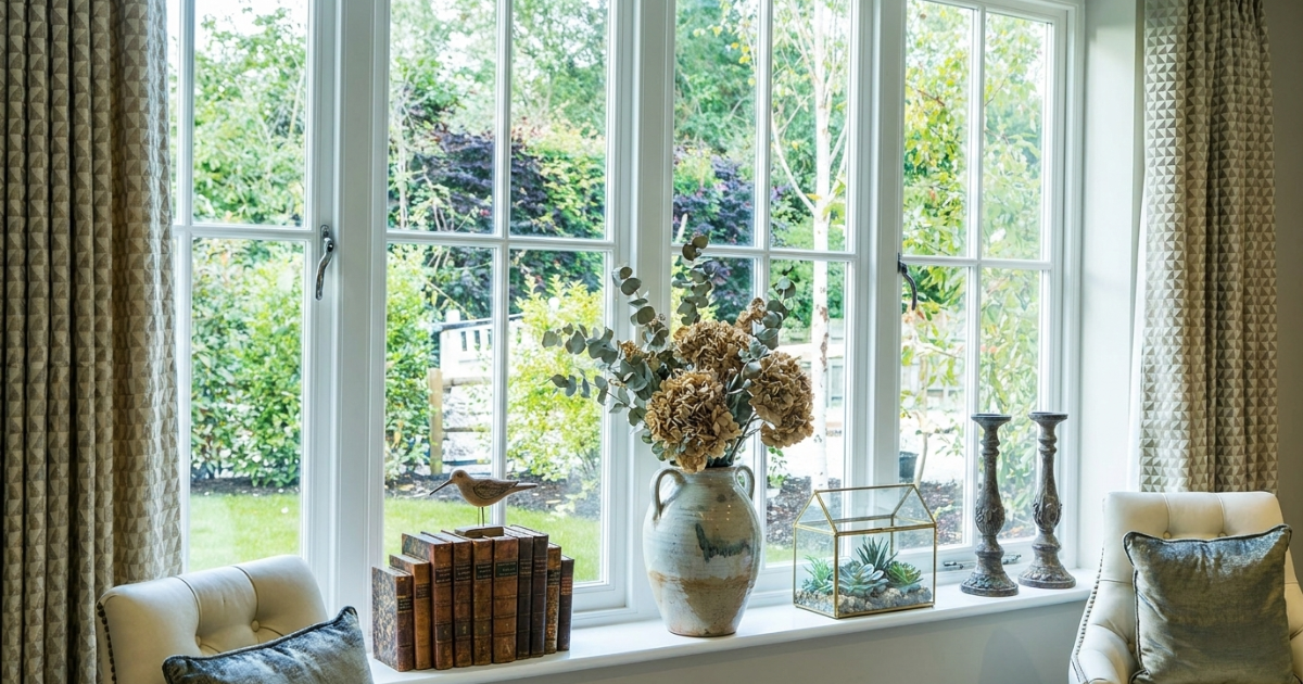 Interior of beautiful windows in Cheltenham