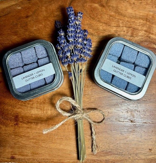 Lavender/Lemon infused GLITTER sugar cubes