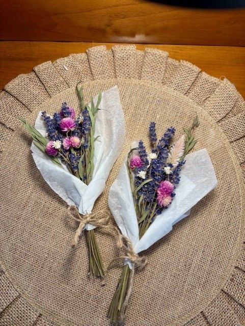 Mini  Dried Lavender Bouquet, Dried Flower Bouquet, Wedding flowers