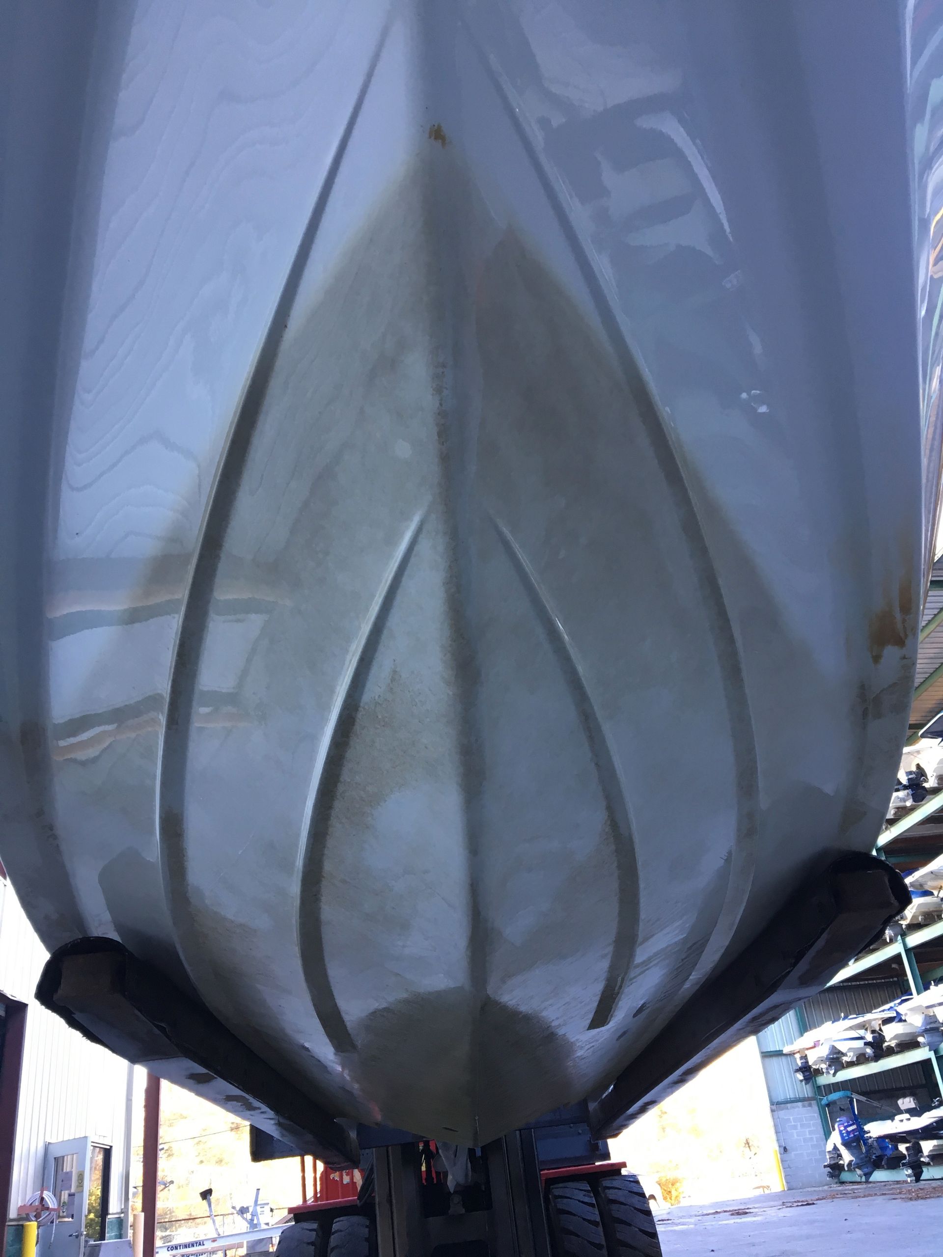 Before Boat Detailing Hull Cleaning