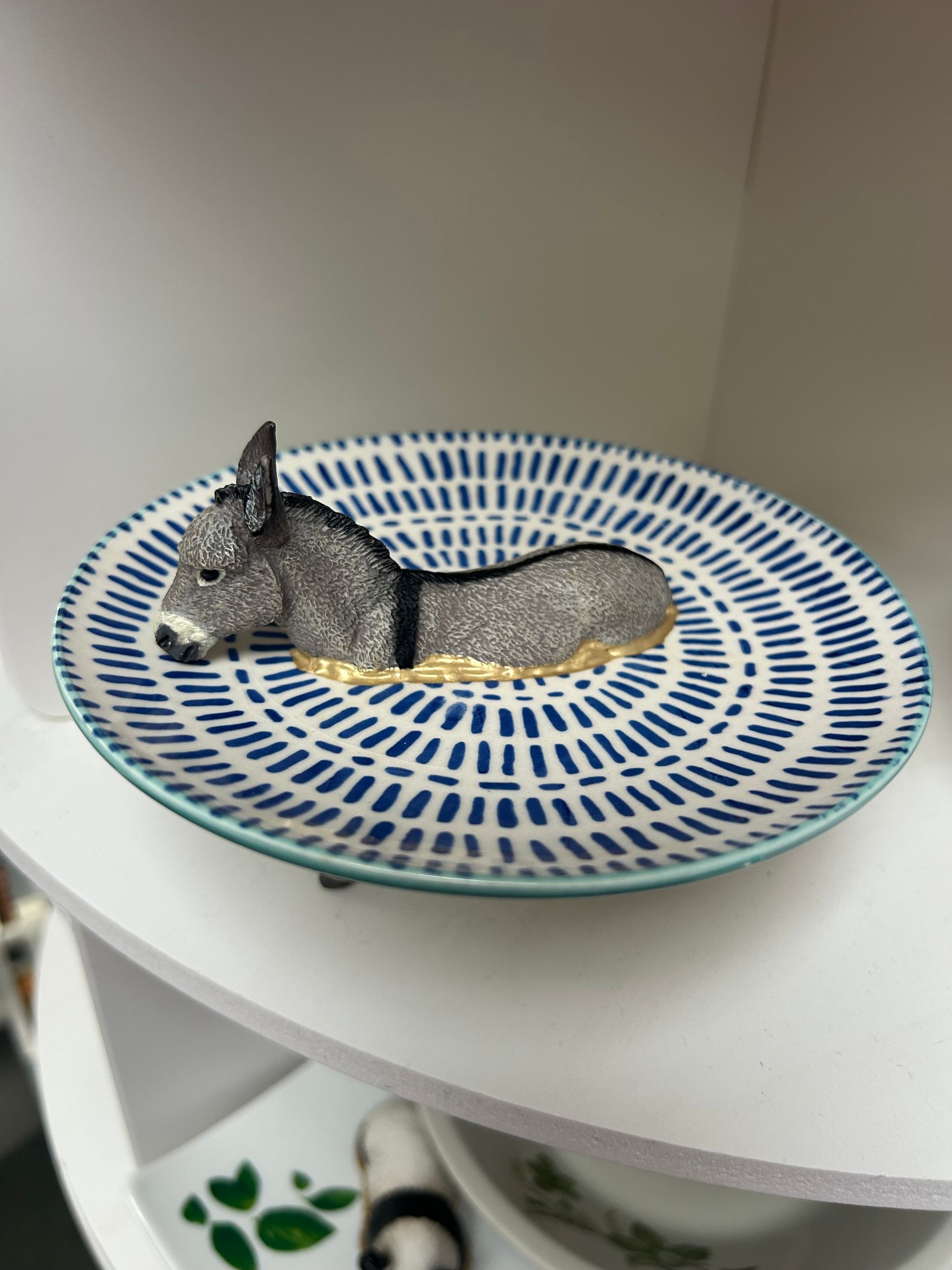 Ezel - cuenco azul/blanco de 15 cm de diámetro